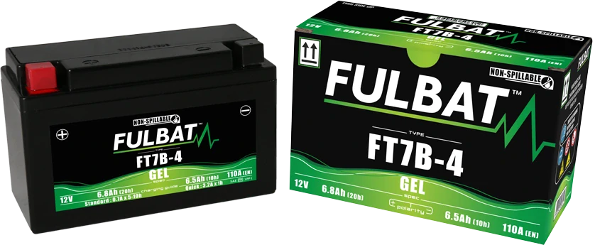 FULBAT FT7B-4 12V 6,5Ah 110A (YT7B-4) 150x65x93mm L+ GEL bezúdržbová motobatéria
