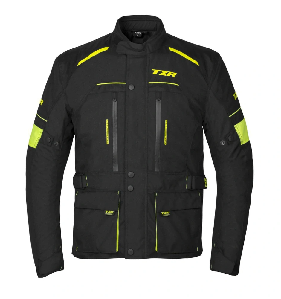 TXR Bunda na motorku Visper čierno-fluo žltá 4XL