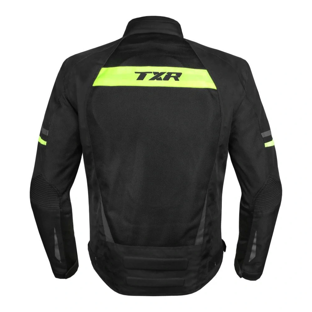 TXR Bunda na motorku Steward čierno-sivo-fluo žltá L
