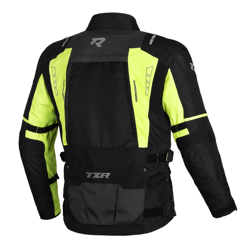 TXR Bunda na motorku Tracer čierno-sivo-fluo žltá M