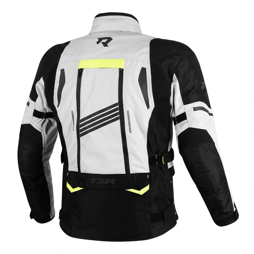 TXR Bunda na motorku Expedition čierno-sivo-fluo žltá M