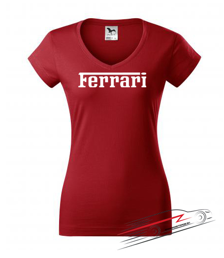 Dámske tričko s motívom Ferrari