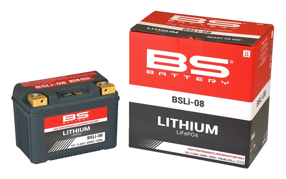 BS-BATTERY BSLI-08 12V 5Ah 300A P+ LiFePO4 lítiová motobatéria
