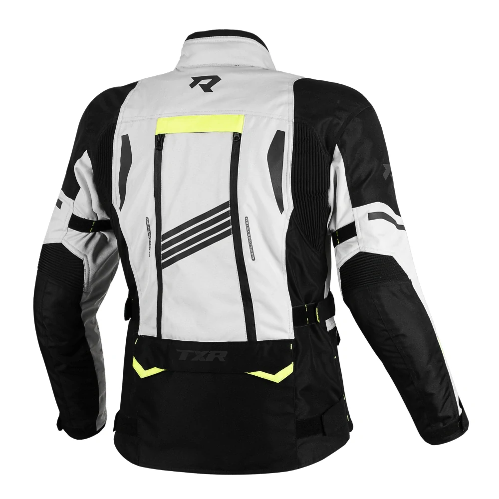 TXR Dámska bunda na motorku Expedition černo-sivo-fluo žltá 3XL