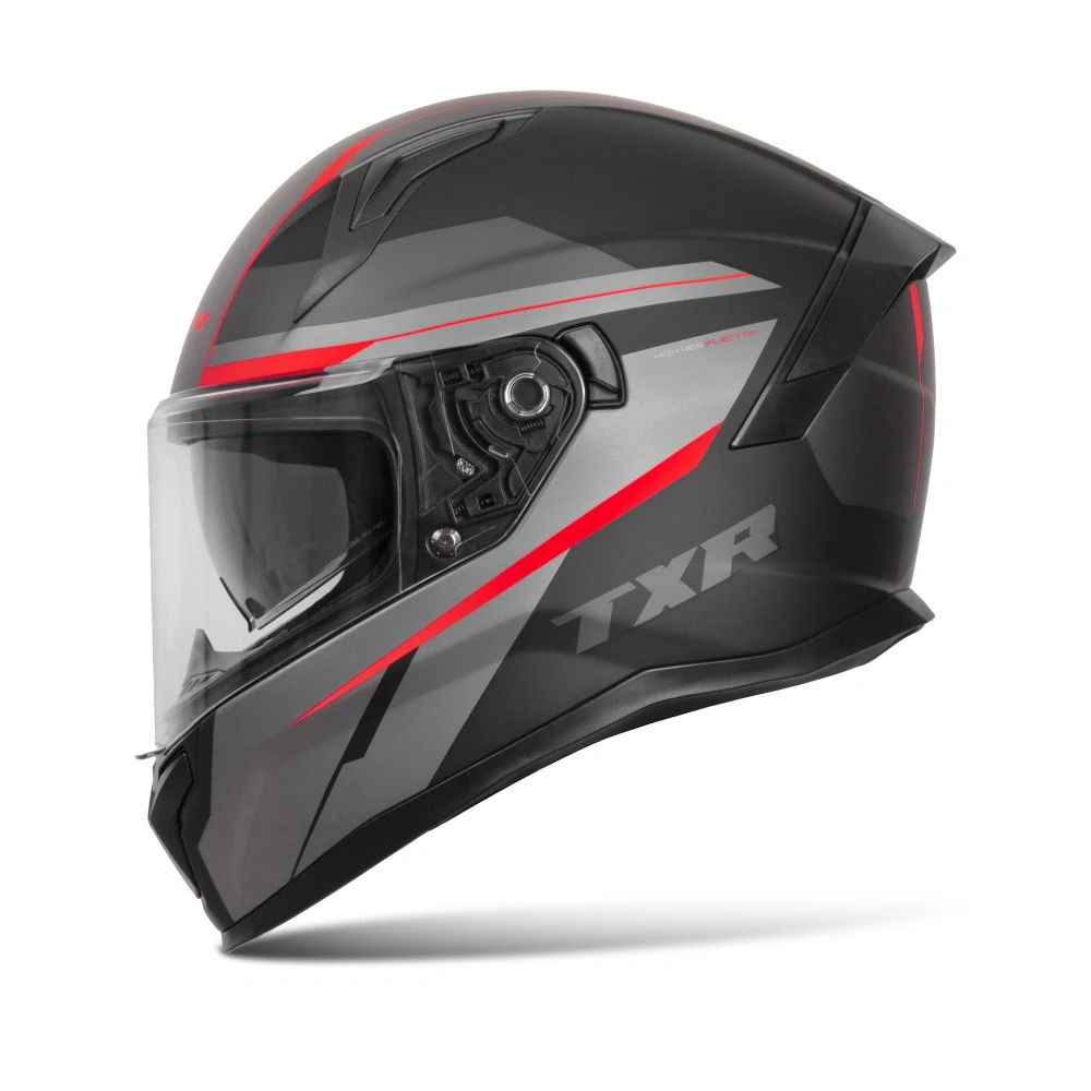 TXR Integrálna prilba na motorku Raptor čierno-sivo-červená XS