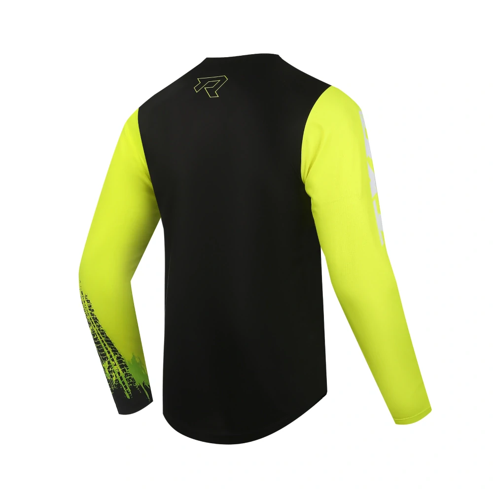 TXR Motokrosový dres Pulse čierno-fluo žltý XXL