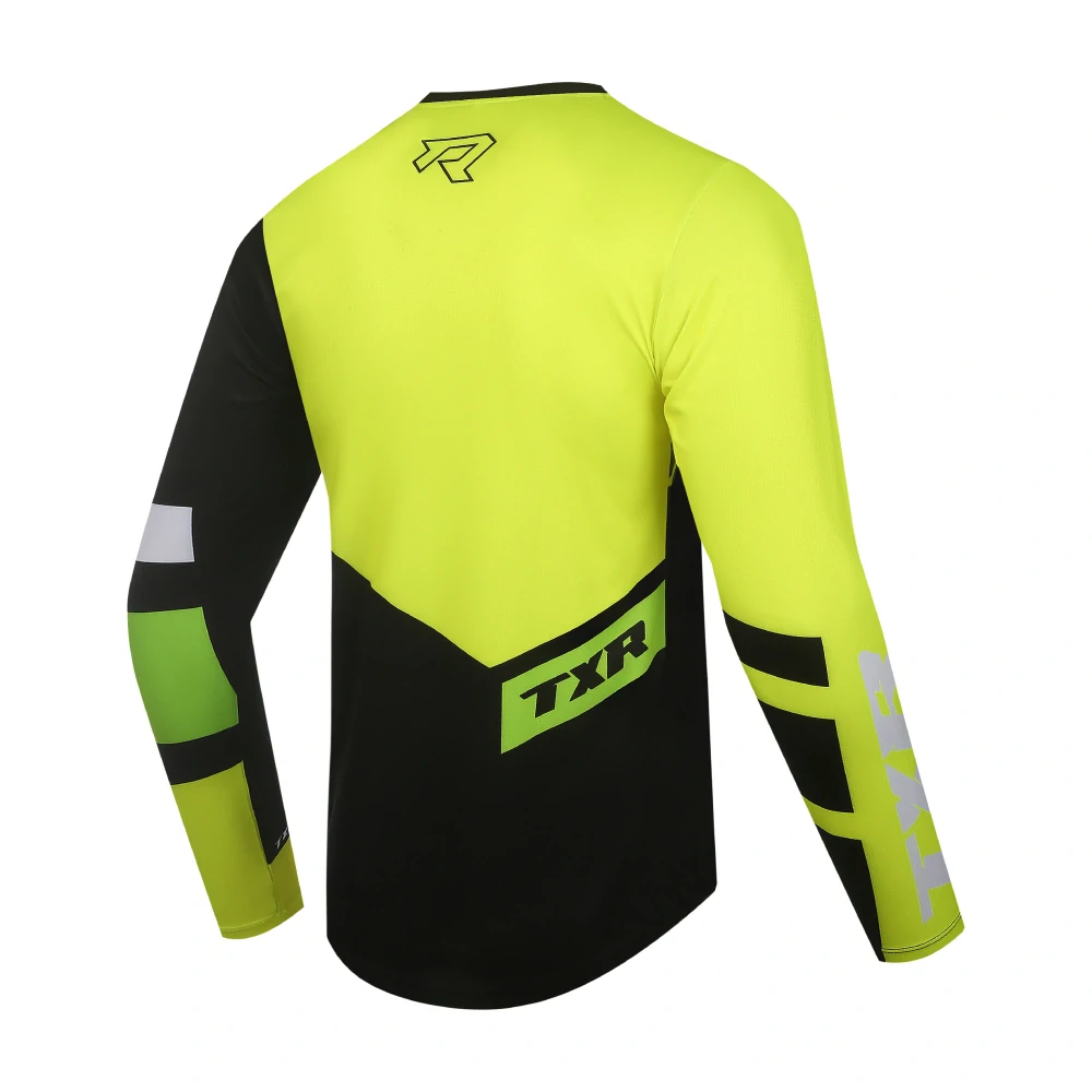 TXR Motokrosový dres Vortex čierno-fluo žltý L