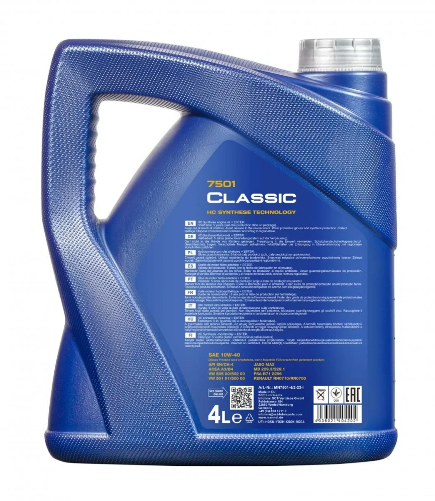 MANNOL Motorový olej 7501 Classic 10W-40 - 4L