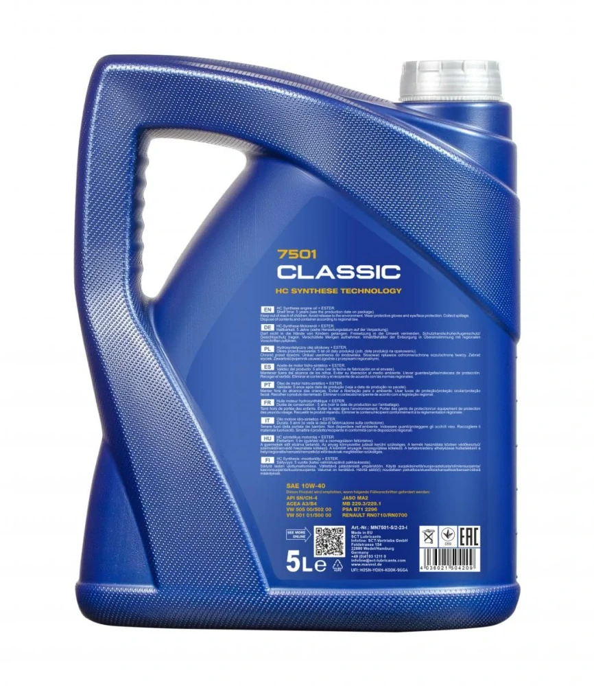 MANNOL Motorový olej 7501 Classic 10W-40 - 5L