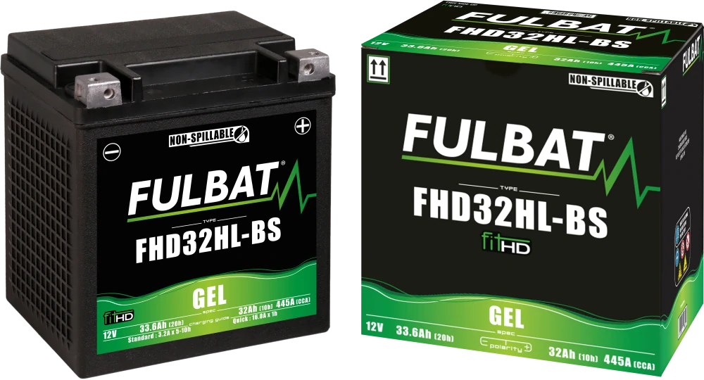 FULBAT FHD32HL-BS 12V 32Ah 445A (YHD32HL-BS) 165x130x175mm P+ GEL bezúdržbová motobatéria