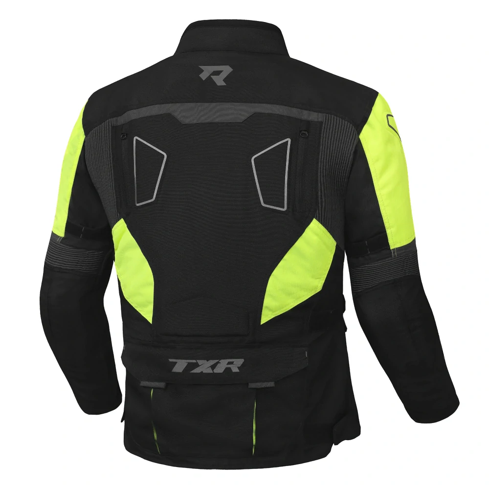 TXR Bunda na motorku Compass čierno-šedo-fluo žltá M