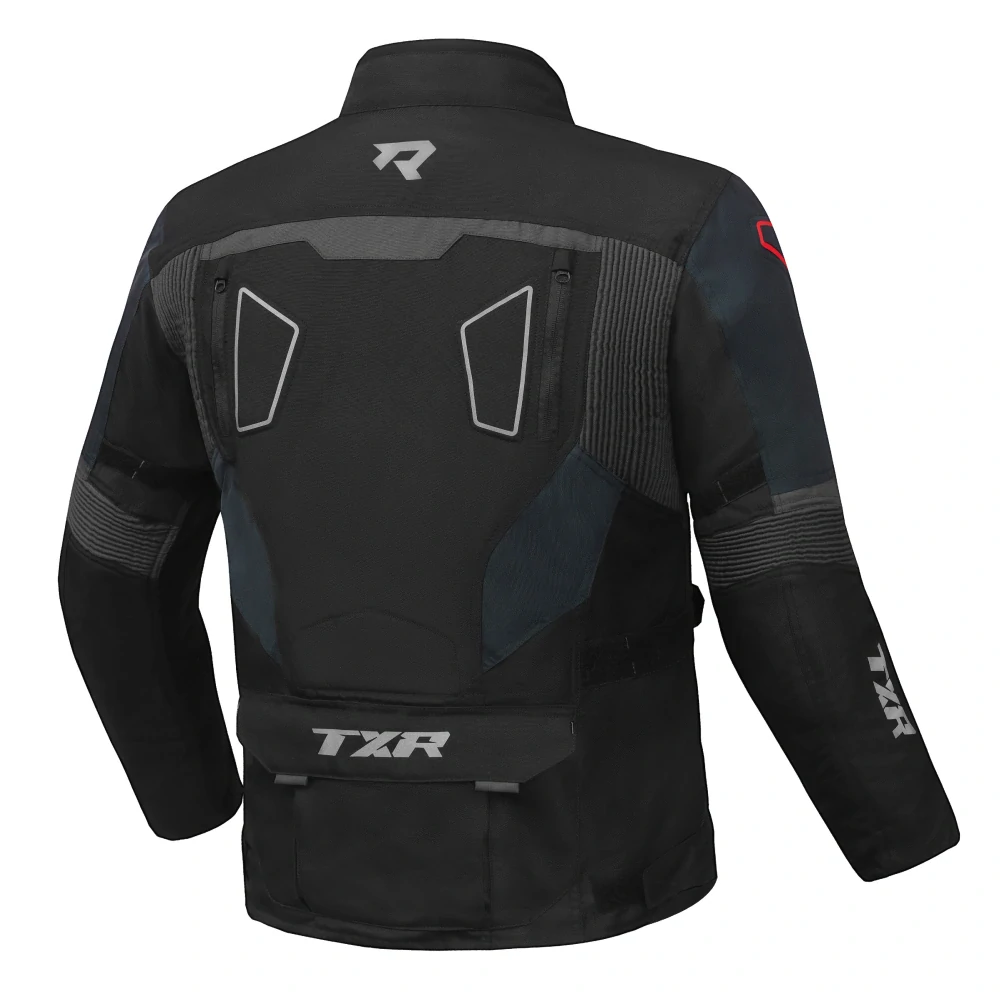TXR Bunda na motorku Compass čierno-šedo-červená M