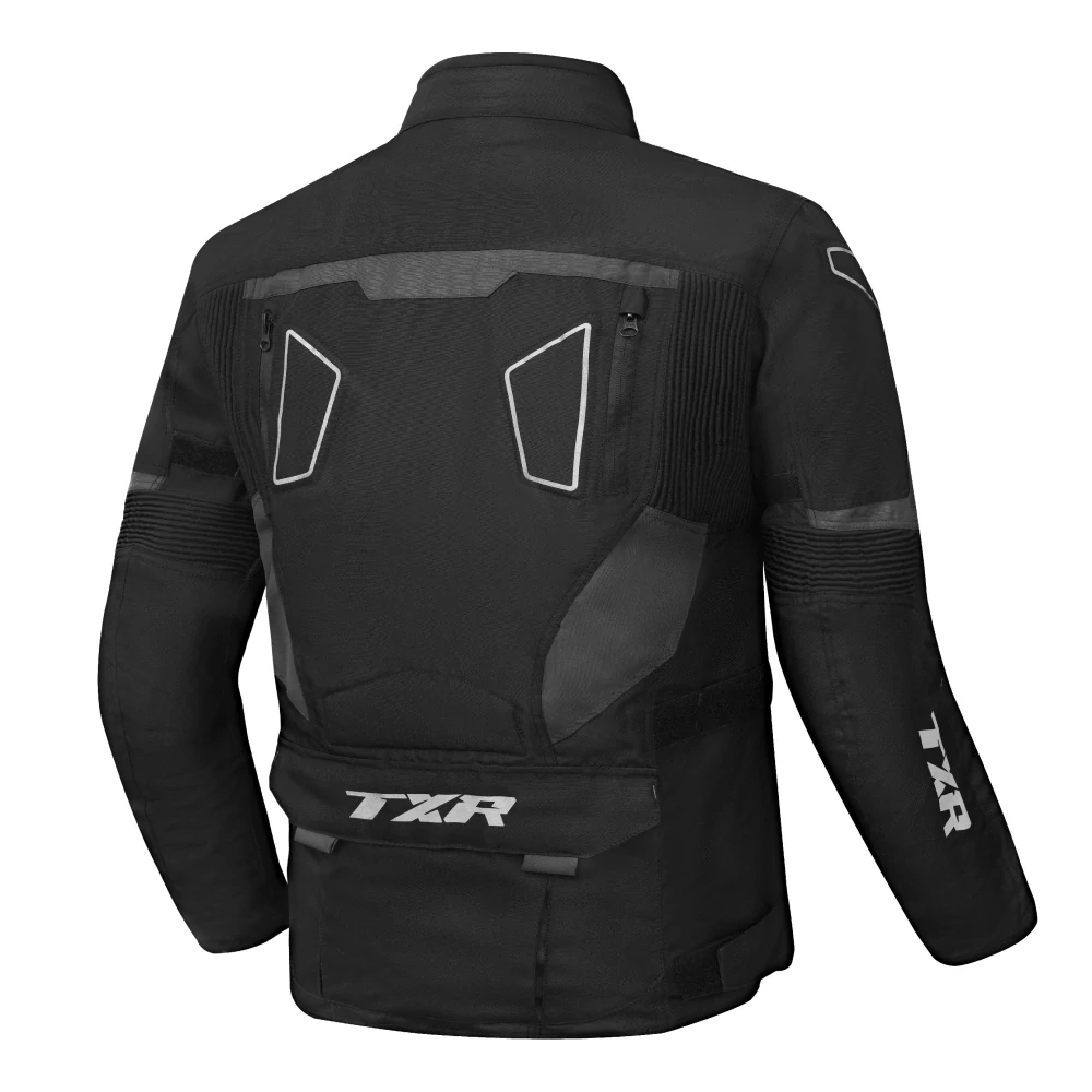 TXR Bunda na motorku Compass čierno-šedá S