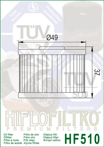 HIFLOFILTRO Olejový filter HF510
