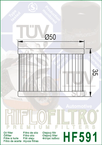 HIFLOFILTRO Olejový filter HF591