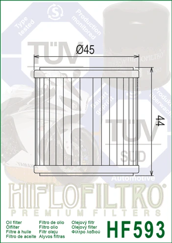 HIFLOFILTRO Olejový filter HF593