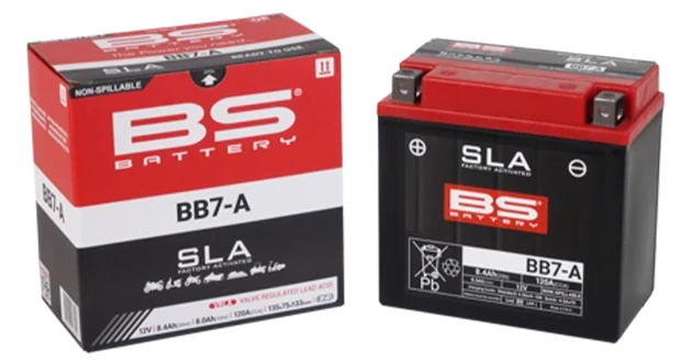 BS-BATTERY BB7-A 12V 8Ah 120A (YB7-A) 135x75x133mm L+ AGM bezúdržbová motobatéria