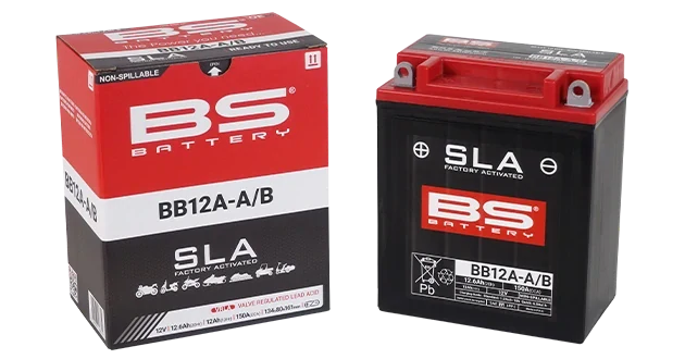 BS-BATTERY BB12A-A/B 12V 12Ah 150A (YB12A-A, YB12A-B) 134x80x161mm L+ AGM bezúdržbová motobatéria
