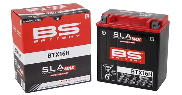 BS-BATTERY BTX16H 12V 14Ah 250A (YTX16H) 150x87x161mm L+ AGM bezúdržbová motobatéria