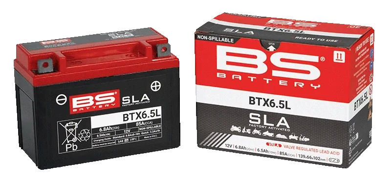 BS-BATTERY BTX6.5L 12V 6,5Ah 85A 139x66x102mm P+ AGM bezúdržbová motobatéria
