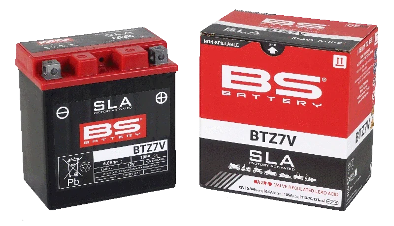 BS-BATTERY BTZ7V 12V 6,5Ah 105A (YTZ7V) 113x70x121mm P+ AGM bezúdržbová motobatéria