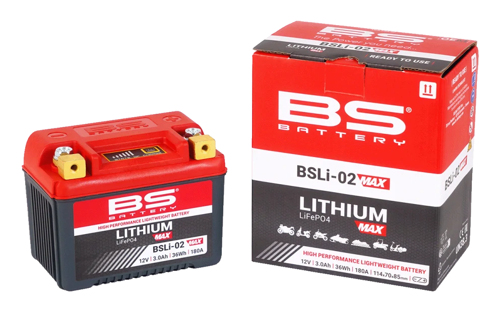 BS-BATTERY BSLI-02 MAX 12V 3Ah 180A P+ LiFePO4 lítiová motobatéria