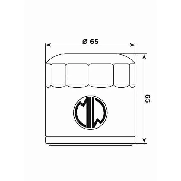 MIW Olejový filter MV21001 (alt. HF554)