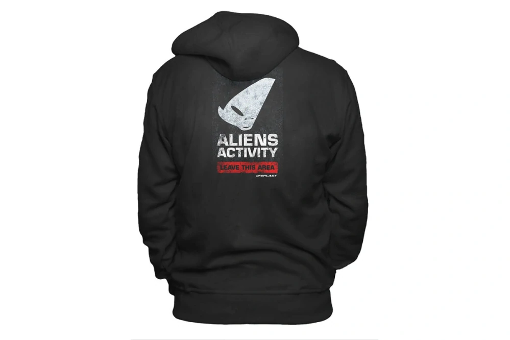 UFO PLAST Mikina s kapucňou čierna Aliens Activity M