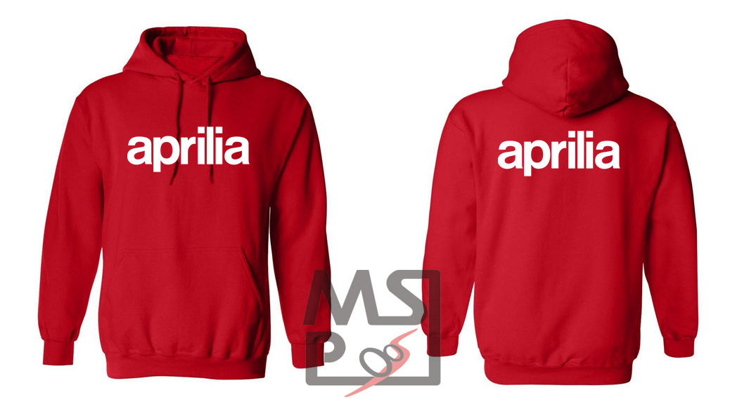 Mikina MSP s motívom Aprilia kapucňová