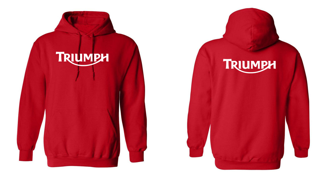 Mikina s motívom Triumph kapucňa