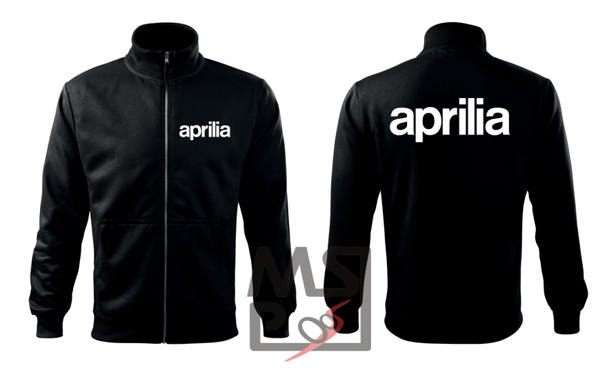 Mikina MSP s motívom Aprilia zipsová