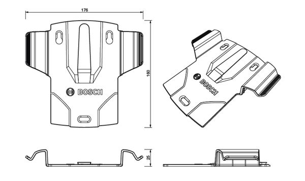 BOSCH Držiak na stenu pre nabíjačky C1 C3 C7 0189999170