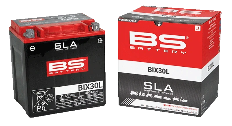 BS-BATTERY BIX30L 12V 30Ah 400A (YIX30L) 166x126x173mm P+ AGM bezúdržbová motobatéria
