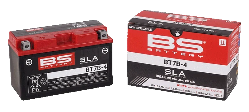 BS-BATTERY BT7B-4 12V 6,5Ah 110A (YT7B-4) 150x65x93mm L+ AGM bezúdržbová motobatéria