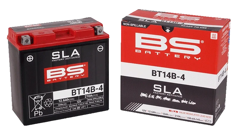 BS-BATTERY BT14B-4 12V 12Ah 210A (YT14B-4) 150x69x145mm L+ AGM bezúdržbová motobatéria