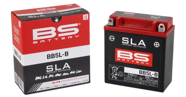 BS-BATTERY BB5L-B 12V 5Ah 65A (YB5L-B) 120x60x130mm P+ AGM bezúdržbová motobatéria