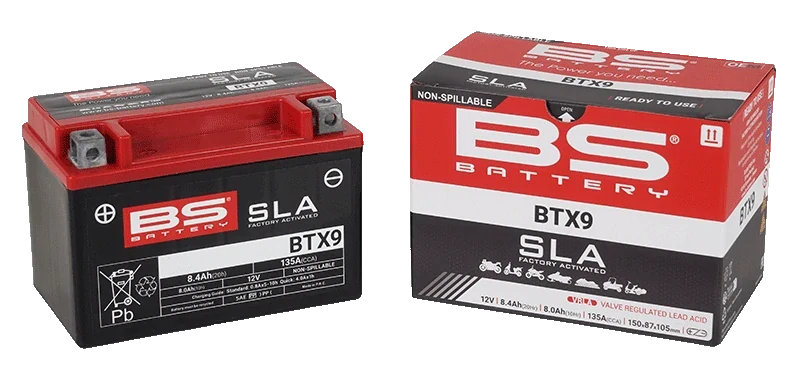 BS-BATTERY BTX9 12V 8Ah 135A (YTX9) 150x87x105mm L+ AGM bezúdržbová motobatéria