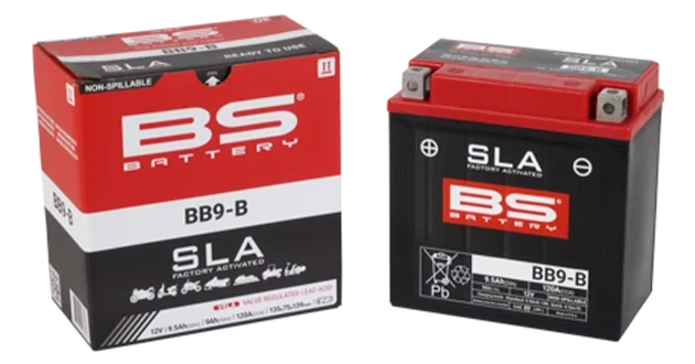 BS-BATTERY BB9-B 12V 9Ah 120A (YB9-B) 135x75x139mm L+ AGM bezúdržbová motobatéria