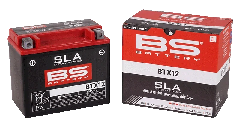 BS-BATTERY BTX12 12V 10Ah 180A (YTX12) 150x87x130mm L+ AGM bezúdržbová motobatéria