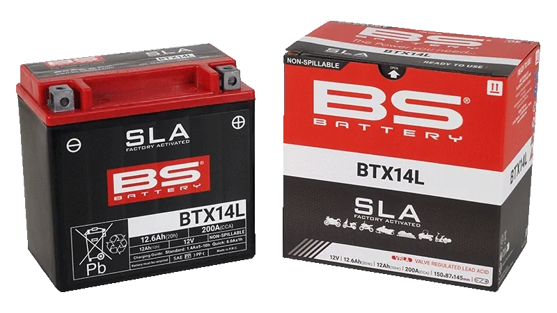 BS-BATTERY BTX14L 12V 12Ah 200A (YTX14L) 150x87x145mm P+ AGM bezúdržbová motobatéria