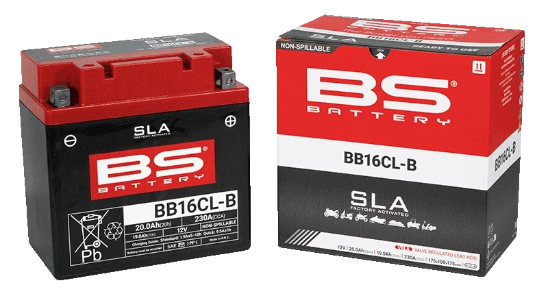BS-BATTERY BB16CL-B 12V 19Ah 230A (YB16CL-B) 175x100x175mm P+ AGM bezúdržbová motobatéria