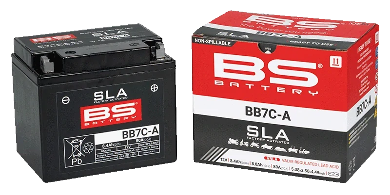 BS-BATTERY BB7C-A 12V 8Ah 80A (YB7C-A) 129x89x114mm P+ AGM bezúdržbová motobatéria