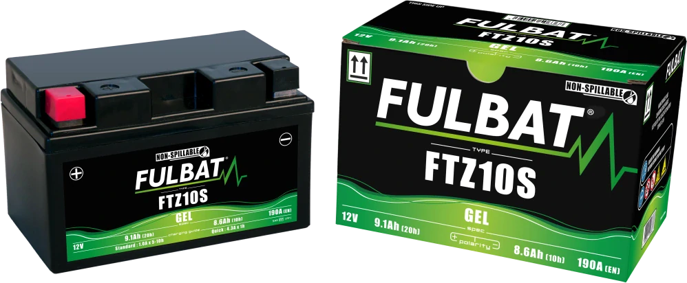 FULBAT FTZ10S 12V 8,6Ah 190A (YTZ10S) 150x88x93mm L+ GEL bezúdržbová motobatéria