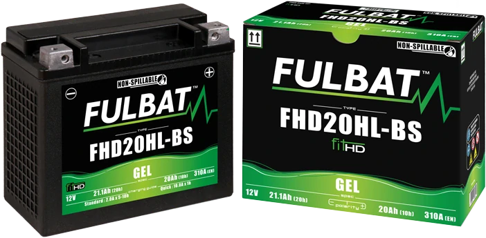 FULBAT FHD20HL-BS 12V 20Ah 310A (YHD20HL-BS) 175x87x155mm P+ GEL bezúdržbová motobatéria