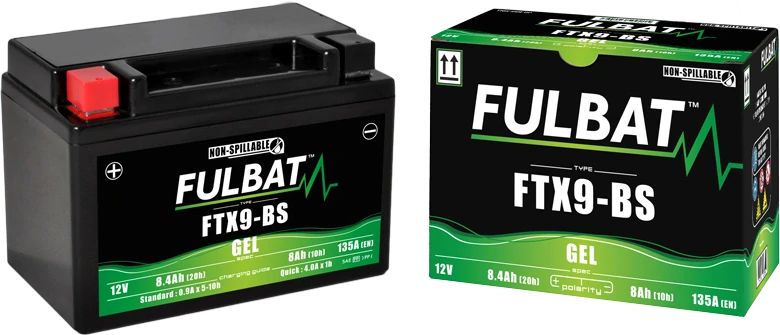 FULBAT FTX9-BS 12V 8Ah 135A (YTX9-BS) 150x87x105mm L+ GEL bezúdržbová motobatéria