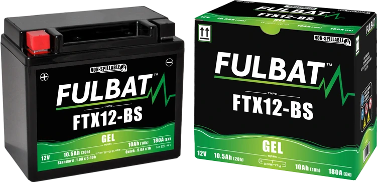 FULBAT FTX12-BS 12V 10Ah 180A (YTX12-BS) 150x87x130mm L+ GEL bezúdržbová motobatéria
