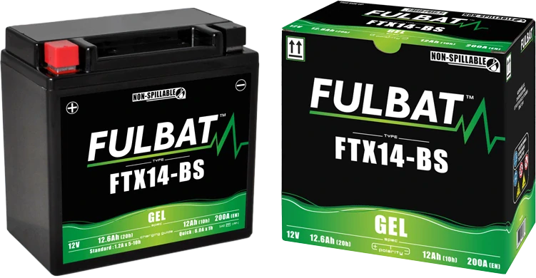 FULBAT FTX14-BS 12V 12Ah 200A (YTX14-BS) 150x87x145mm L+ GEL bezúdržbová motobatéria