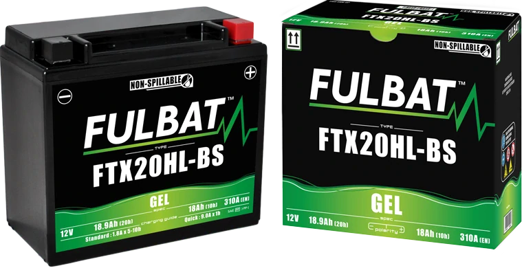 FULBAT FTX20HL-BS 12V 18Ah 310A (YTX20HL-BS) 175x87x155mm P+ GEL bezúdržbová motobatéria