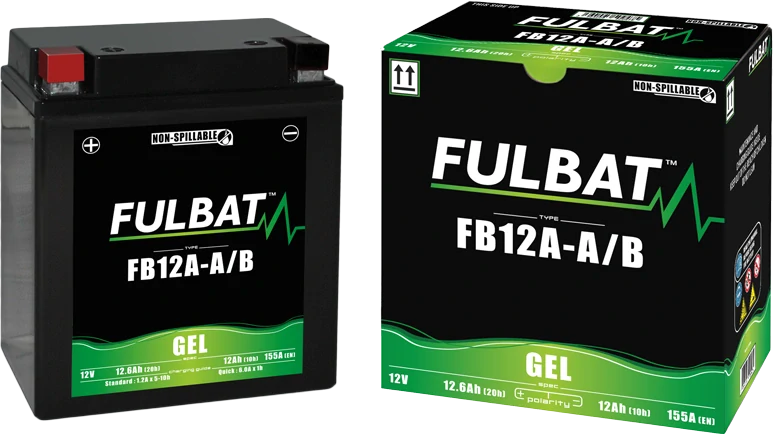 FULBAT FB12A-A/B 12V 12Ah 155A (YB12A-A/B) 134x80x161mm L+ GEL bezúdržbová motobatéria
