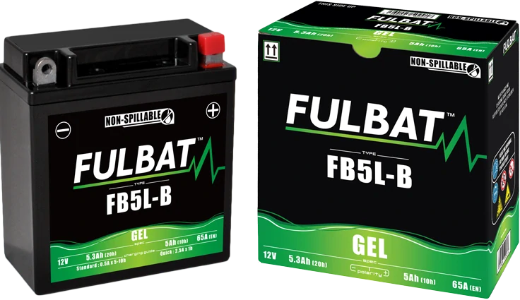 FULBAT FB5L-B 12V 5Ah 65A (YB5L-B) 120x60x130mm P+ GEL bezúdržbová motobatéria